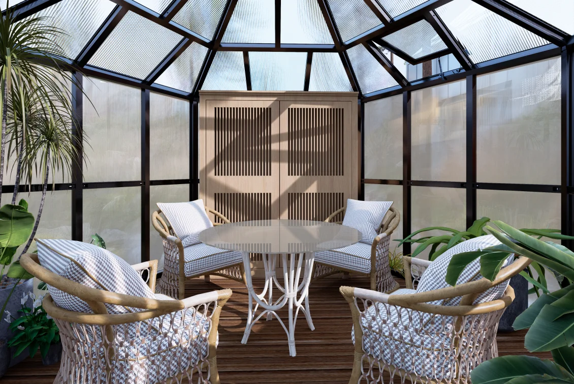 Other Garden Buildings Greenhouse 10MM Polycarbonate Greenhouse Kit Greenhouse Frame Structure Aluminum