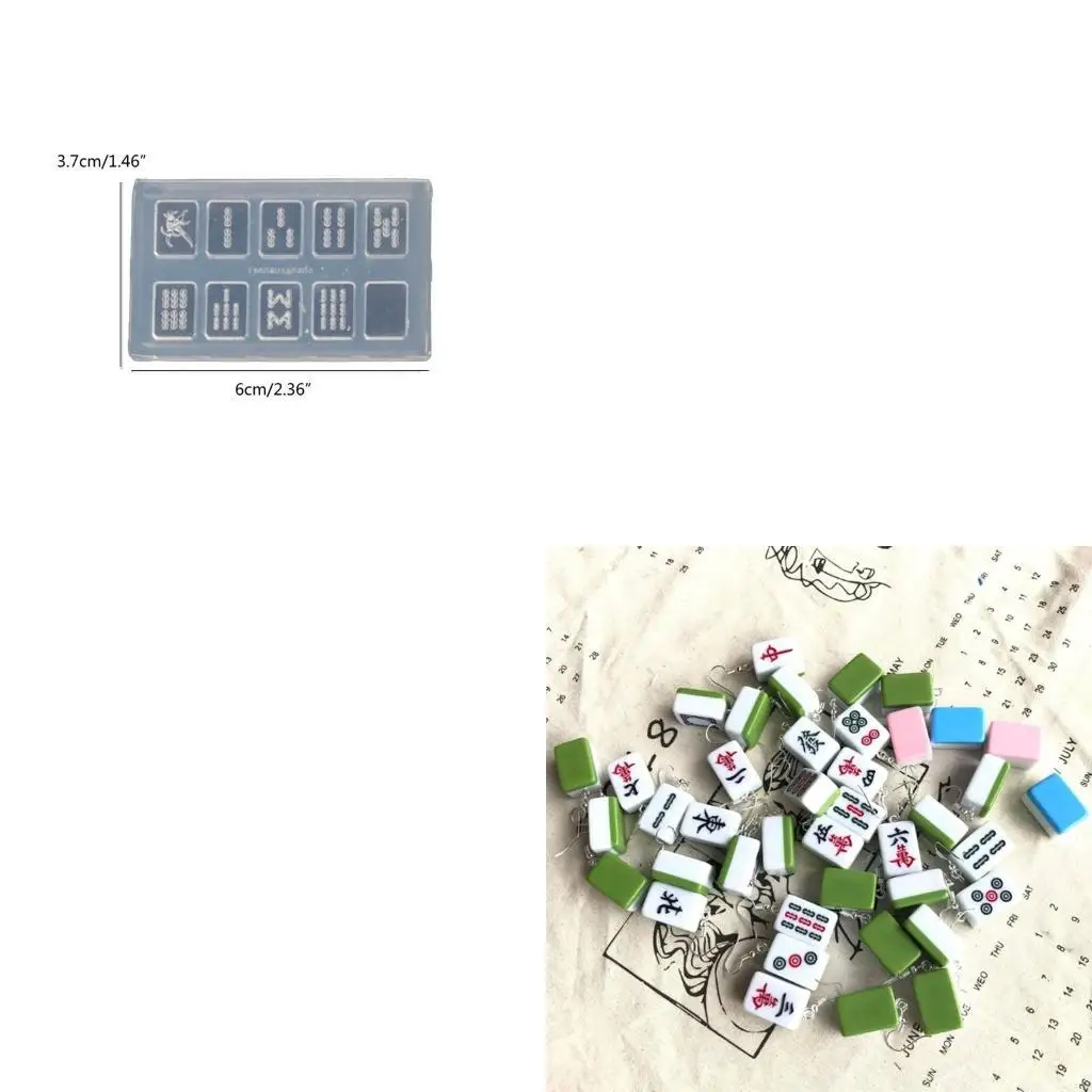 

Формы для глины из эпоксидной смолы DIY Изготовление ювелирных изделий Маджонг Форма для ногтей для ручного изготовления