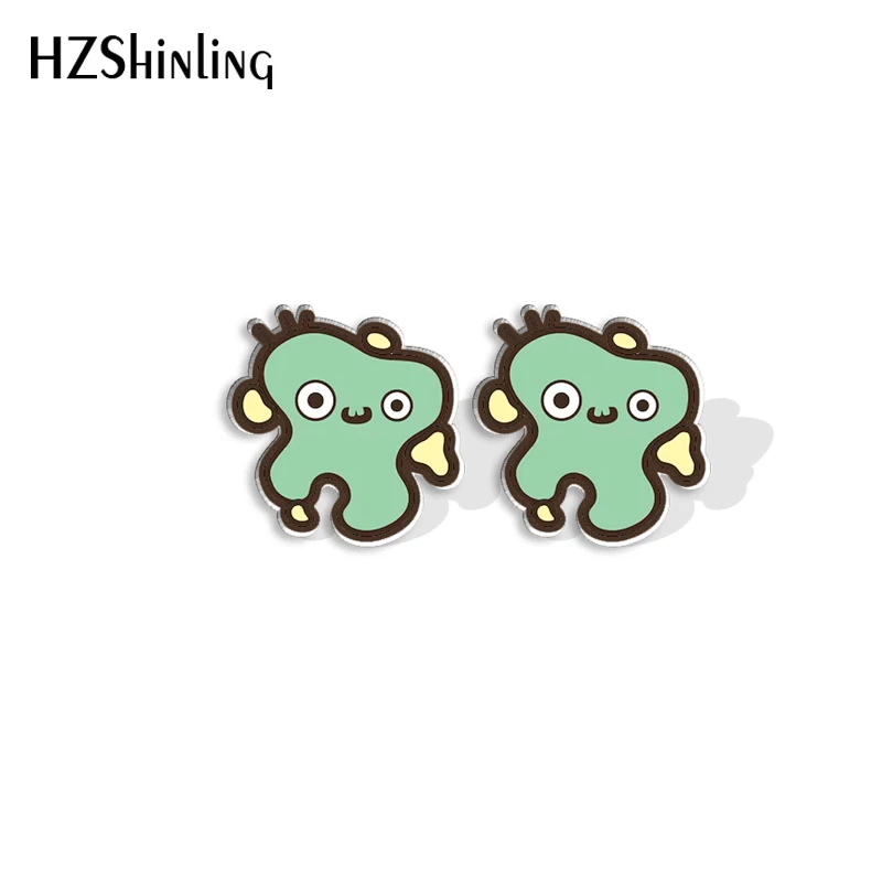 2023 New Bacteria Virus Stud Earring Microbe Germ Acrylic Resin Earrings Epoxy Handmade Jewelry Gifts Friends