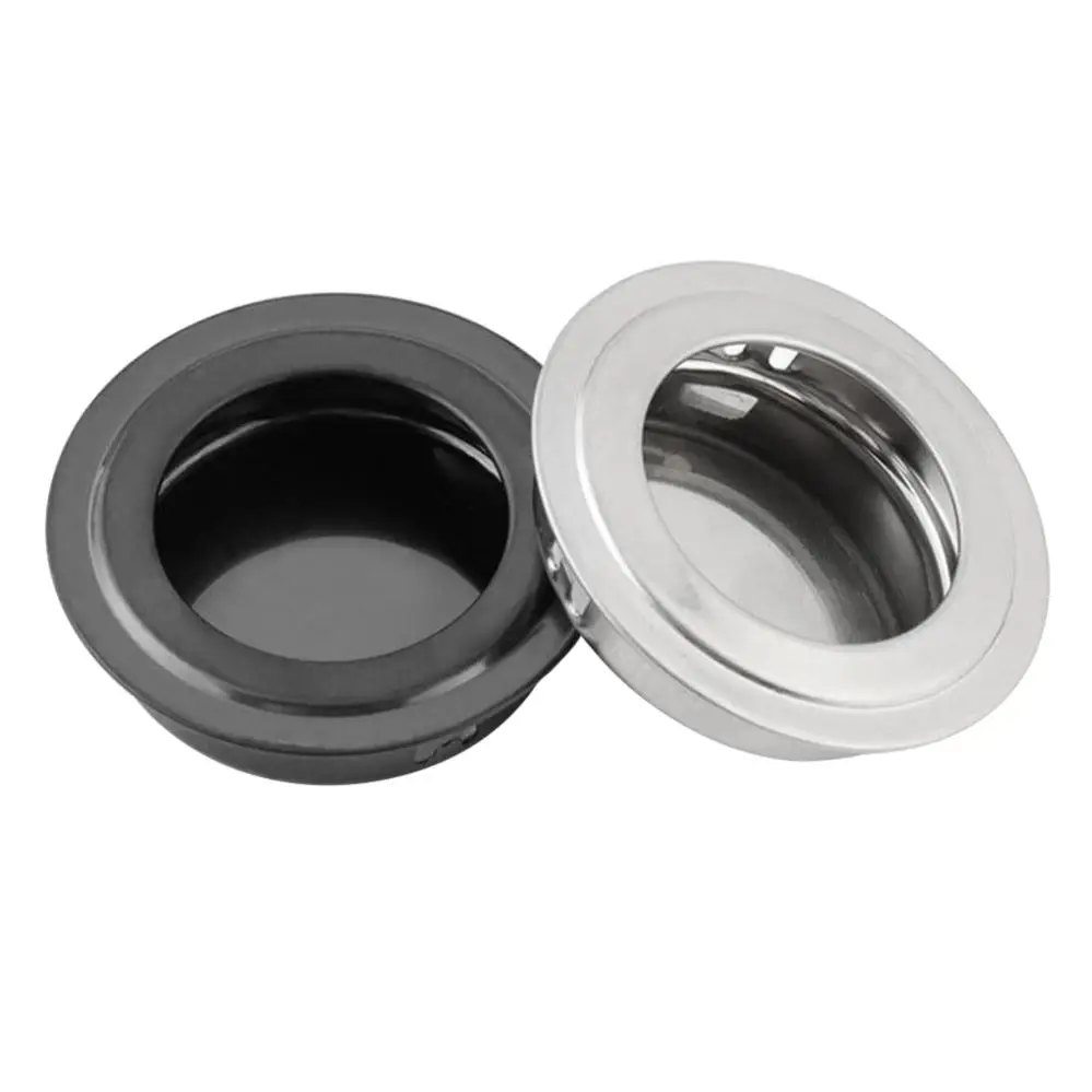 1 Piece 35mm / 1.38 Inch Stainless Steel Recessed Round Flat Handle rust-proof for Bathroom Shower / Drawer