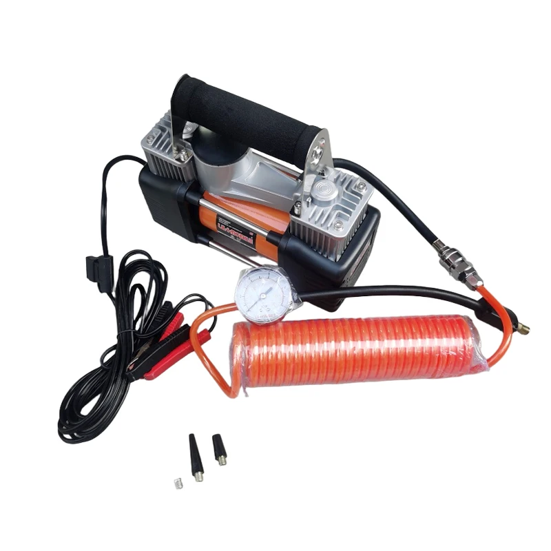 Portable Dual Cylinder 12V 25A 300W 150PSI 85LPM Car Inflation Pump For Home Use Motorcycle Tire Inflation Multi-Function