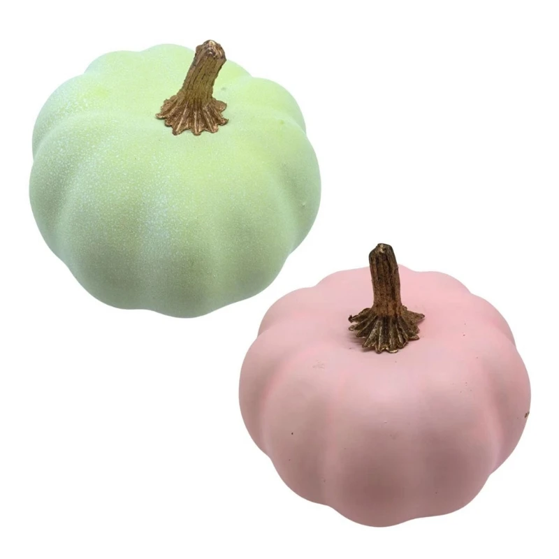 

Pack Of 10 Realistic Foam Pumpkins Halloween Fall Thanksgiving Decorations 15UB