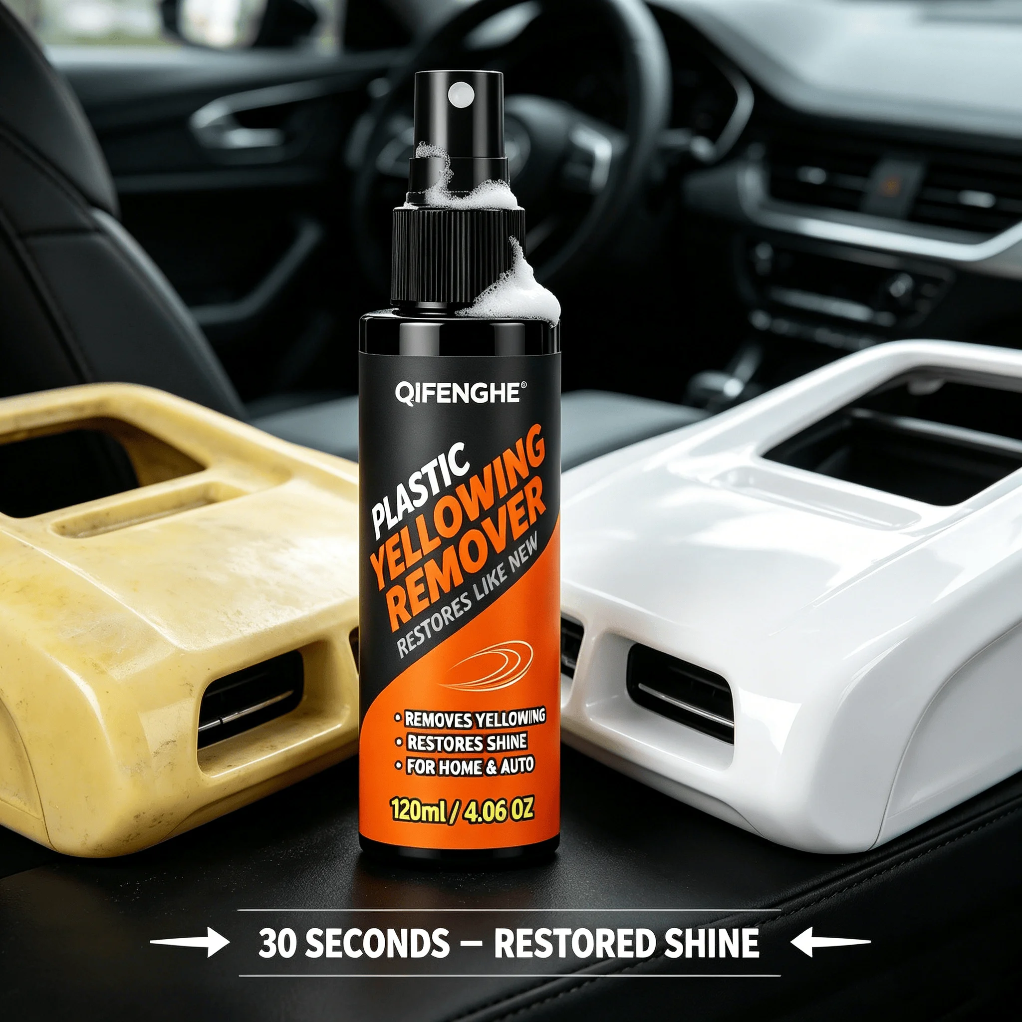 120mL Yellowing Agent - Restore Yellowed Plastic for Home Appliances & Cars, Oxidation Renewal Spray! view 4
