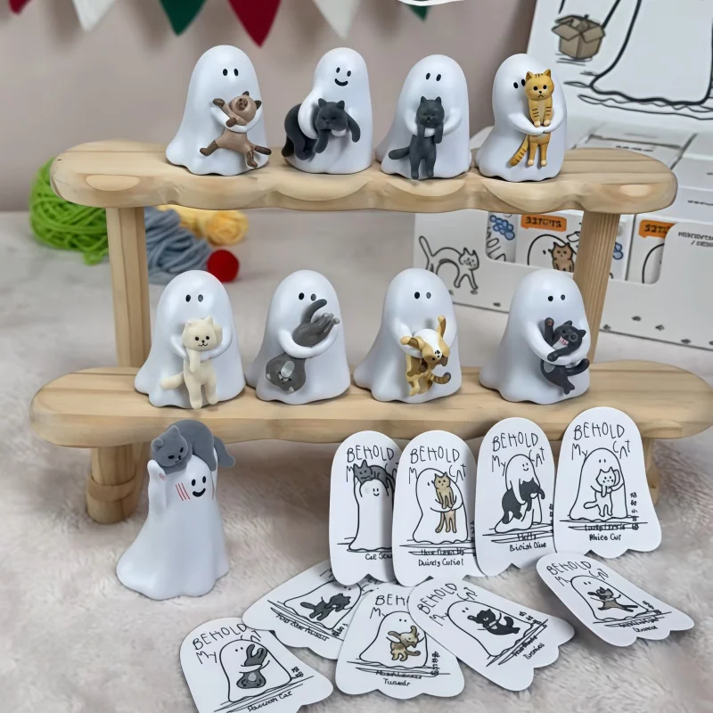 52toys Ghody Behold My Cat Серия Blind Box: Кавайные светящиеся в темноте игрушки, настольное украшение, модная модель, мультяшный подарок на день рождения для девочки