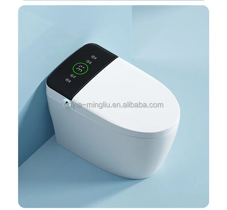 

Hot Selling New Ceramic Automatic Flush Toilet Smart LED Display Remote Control For Hotels Villas Private Bathroom Accessory