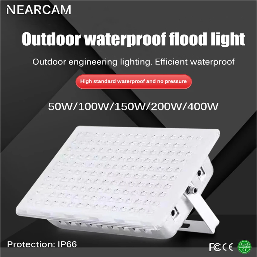 Square LED flood light 100W200W300W outdoor waterproof lighting project flood light advertising projection light tree light