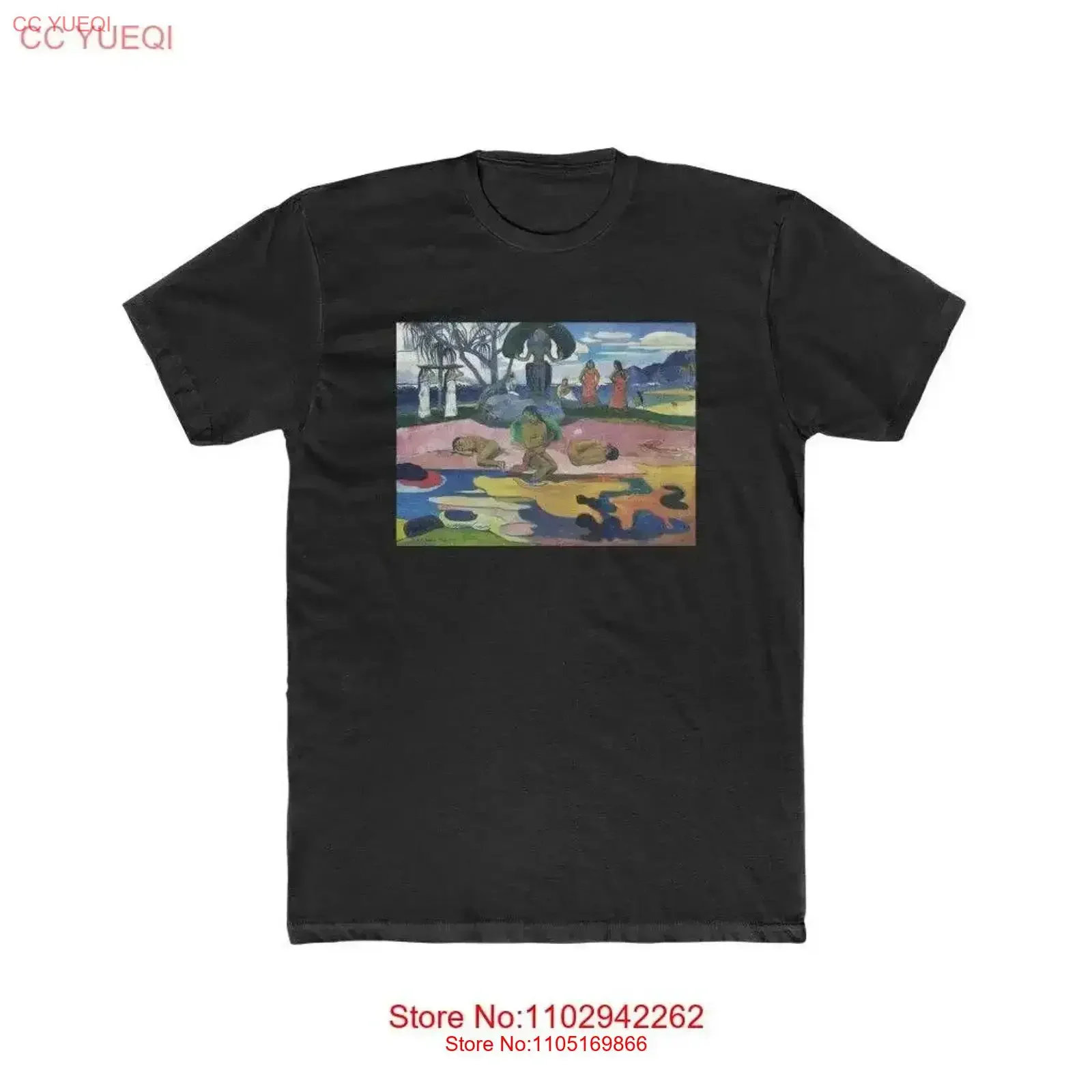 Day of the God Mahana no atua 1894 by Paul Gauguin Мужская хлопковая футболка с круглым вырезом винтажная стираная дизайнерская одежда Повседневная растянутая