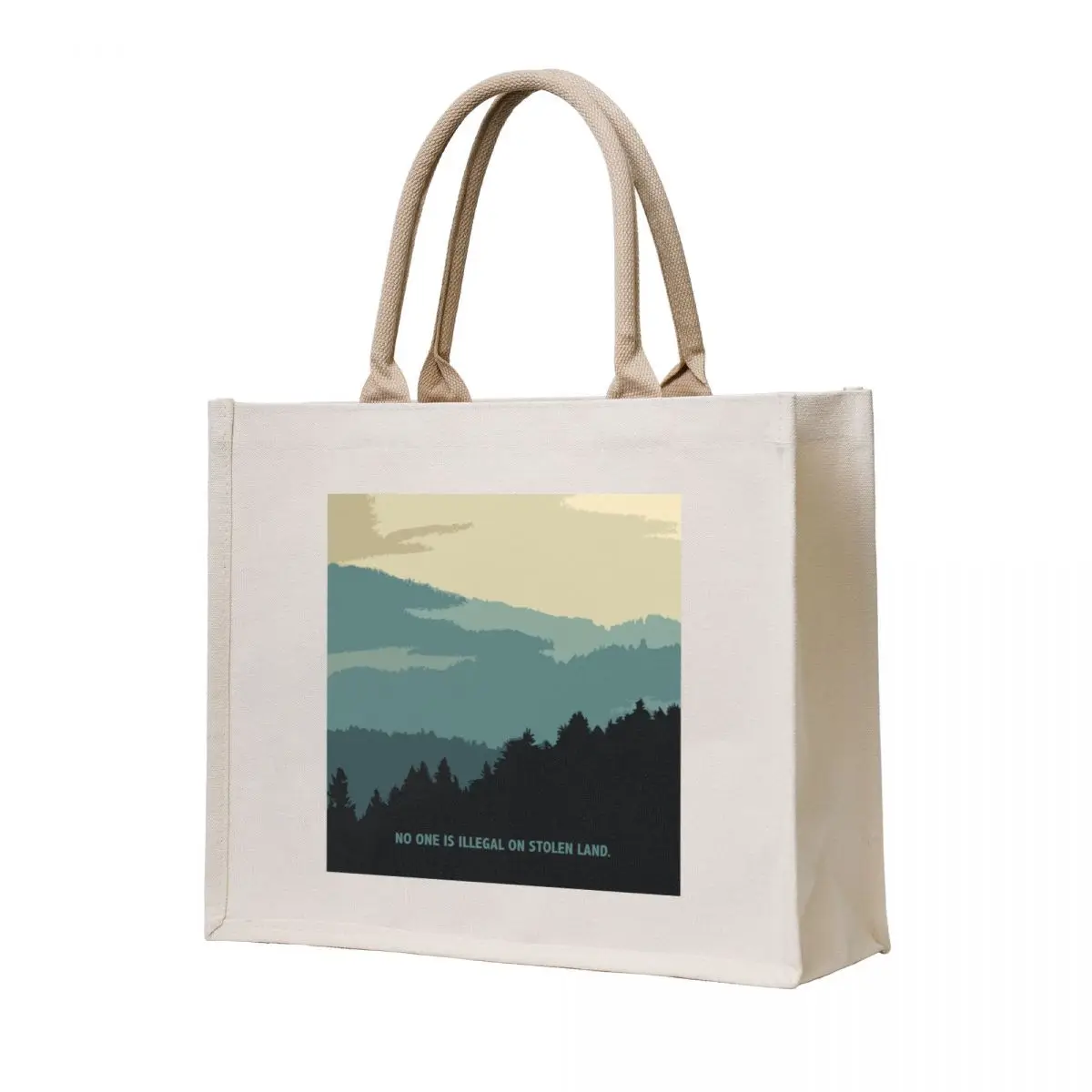 

On Stolen Land - Blue Tote Bag great bag tote bag men's Reusable bags