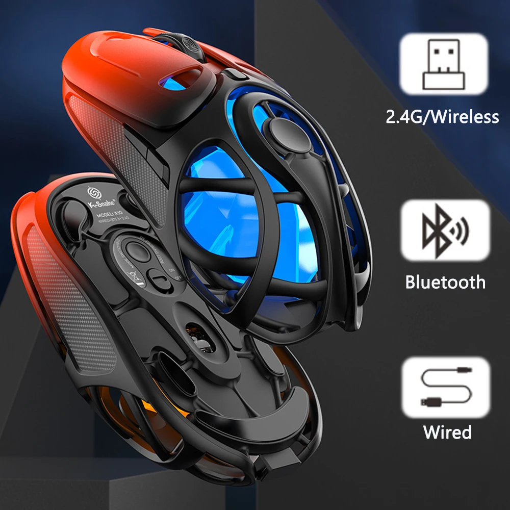 

Трехрежимная мышь, 10000 точек на дюйм, 1000 Гц, игровая мышь с возвратом, легкая перезаряжаемая мышь RGB, портативная беспроводная офисная мышь для ПК