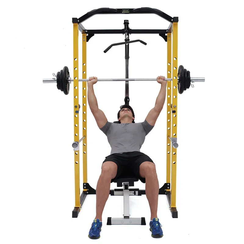 Commercial Multi Functional Squat Power Rack With Lat Machine gym  fitness  exercise equipment  breathing trainer