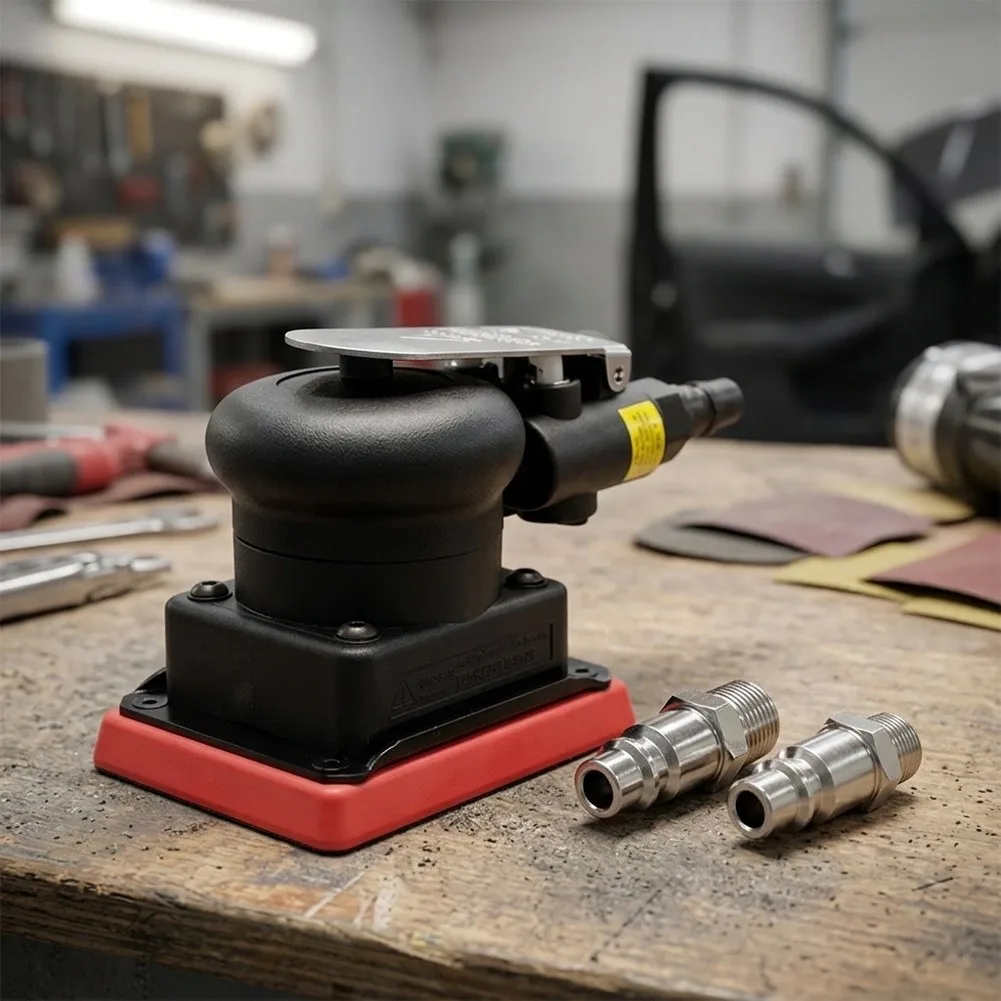 Air Sander with 75x100mm Square Sanding Pad and 1000 RPM Rotation Rate for Accurate For Metal Finishing Applications