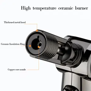 Torch Gas to Wind Test Barbecue Kitchen Cook Jet Turbo Cigar High Capacity Pistol Jewelry Metal Welding Gifts for Man 10 Main Sales Lighting Barbecue - №7