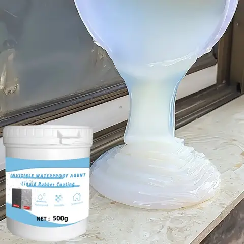 1 st vattentät beläggning tätningsmedel vit osynlig pasta lim med borste återställningslim tak badrum 150/300/500g 8 best sales vattentät osynlig självhäftande pasta - №8