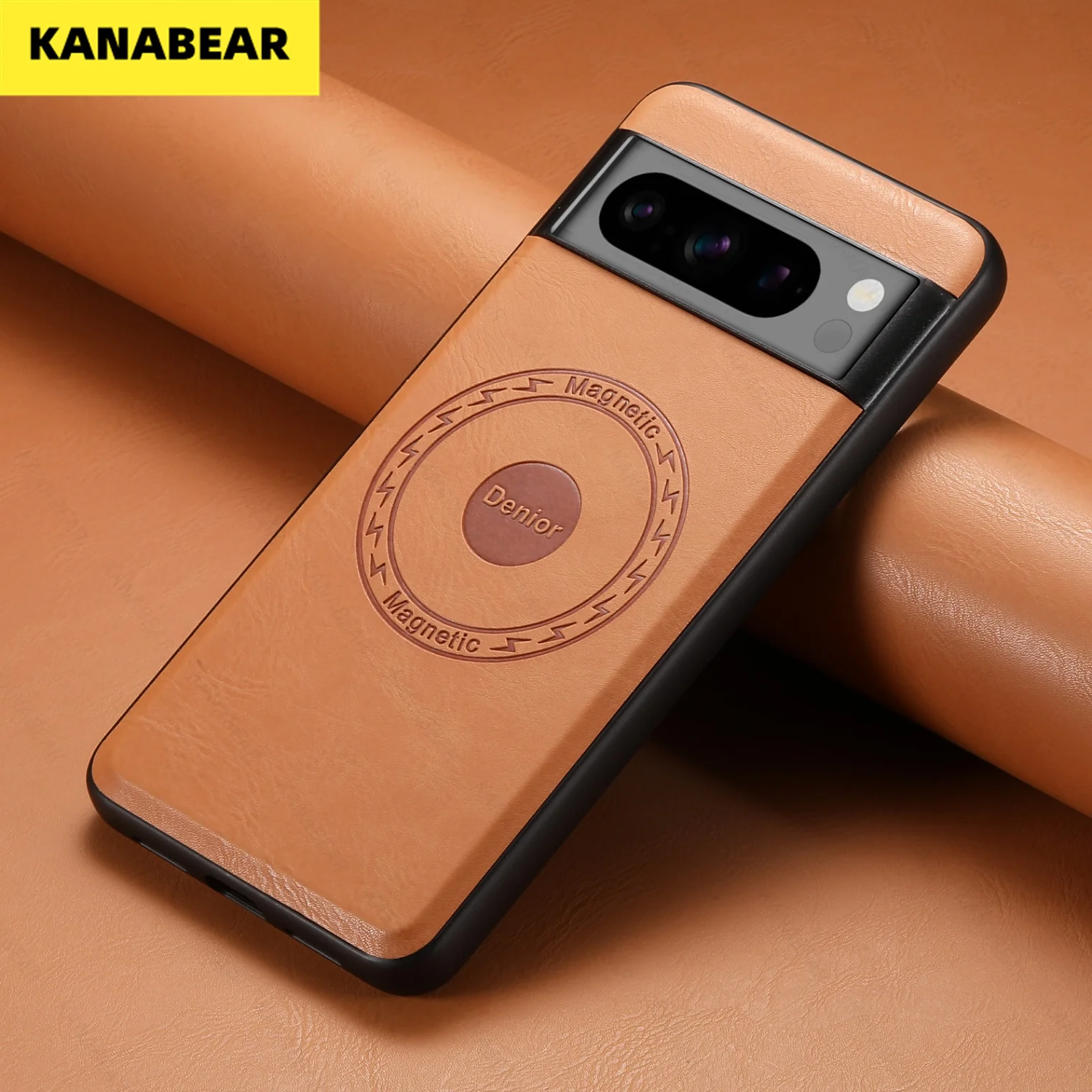 

Shockproof Matte Black Case for Pixel 10 Pro/Pro XL & Pixel 9-6, PU Cowhide Texture + TPU-PC Hybrid & MagSafe Support