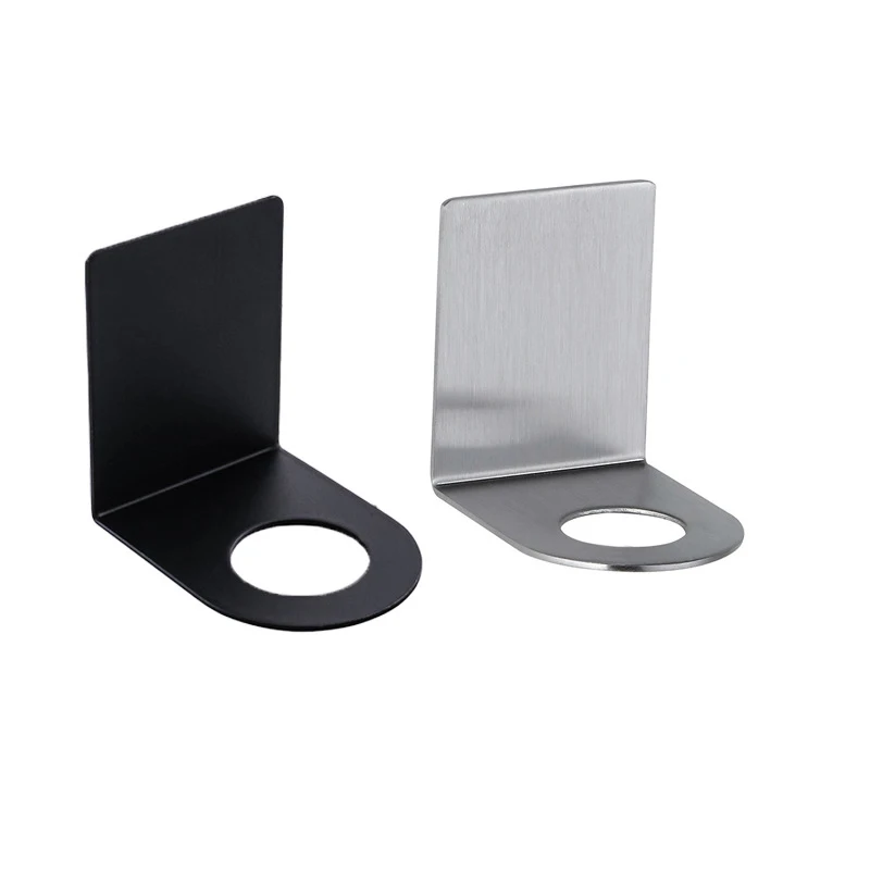 1PC ที่วางขวดน้ำติดรถจักรยานขวดสแตนเลสแขวนขาตั้ง Traceless Hook ฟรี Punch สบู่ติดผนังสีดำเงิน