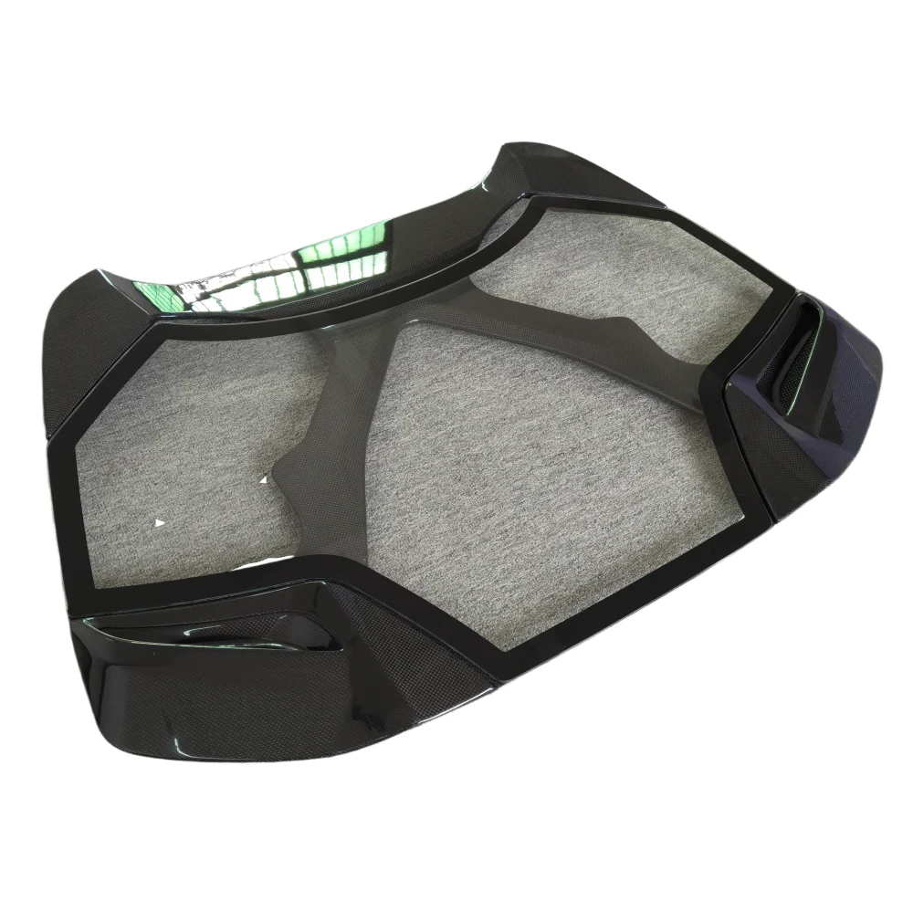 High Quality Dry Carbon Fiber Transparent Engine Hood Body Kit for Ferrari 488 Spider Upgrade, High-temperature Process Car Kit