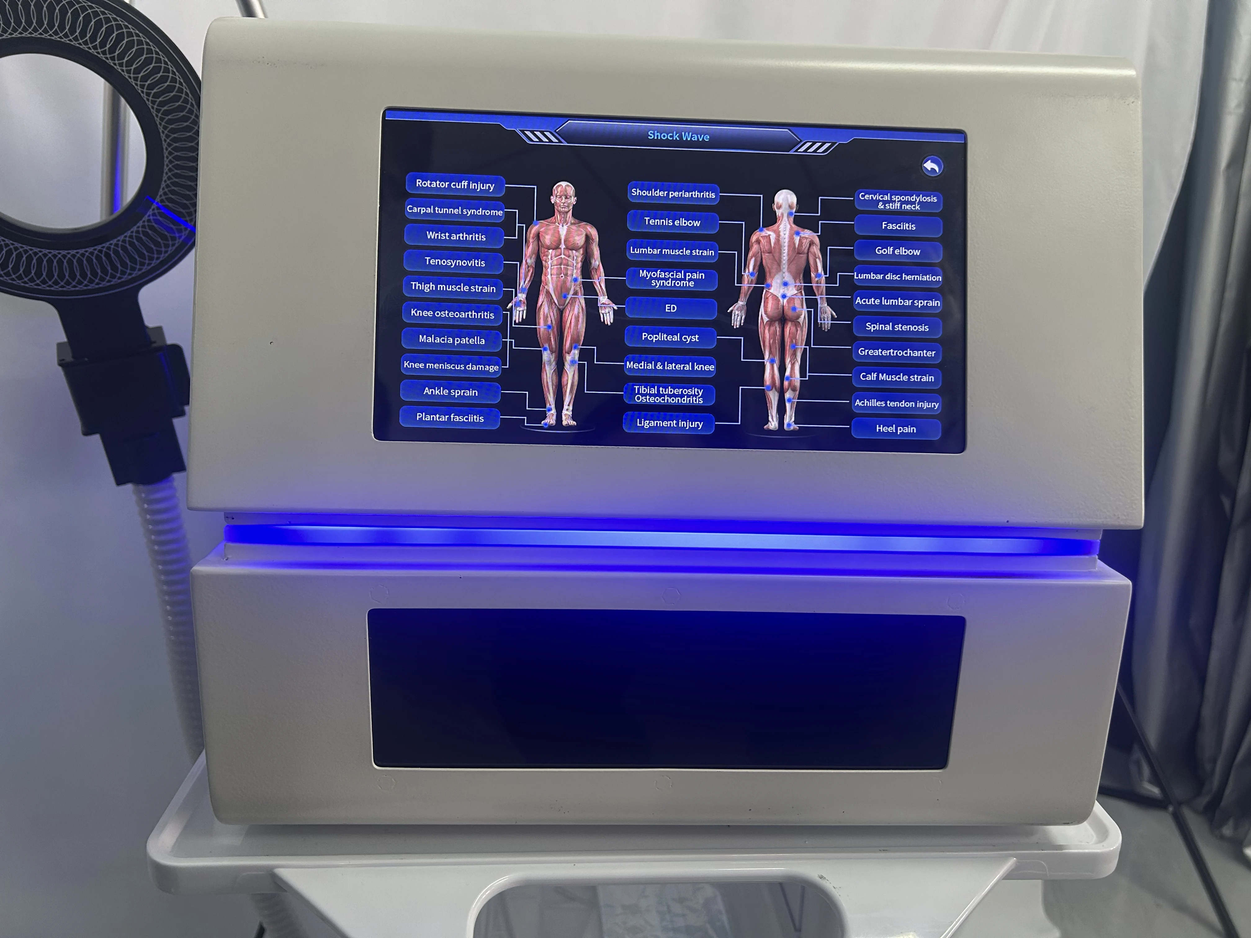 

Аппарат для магнитотерапии и ударно-волновой терапии Emtt Physio Magneto Shockwave (PEMF) для снятия боли, лечения спортивных травм и ухода за суставами