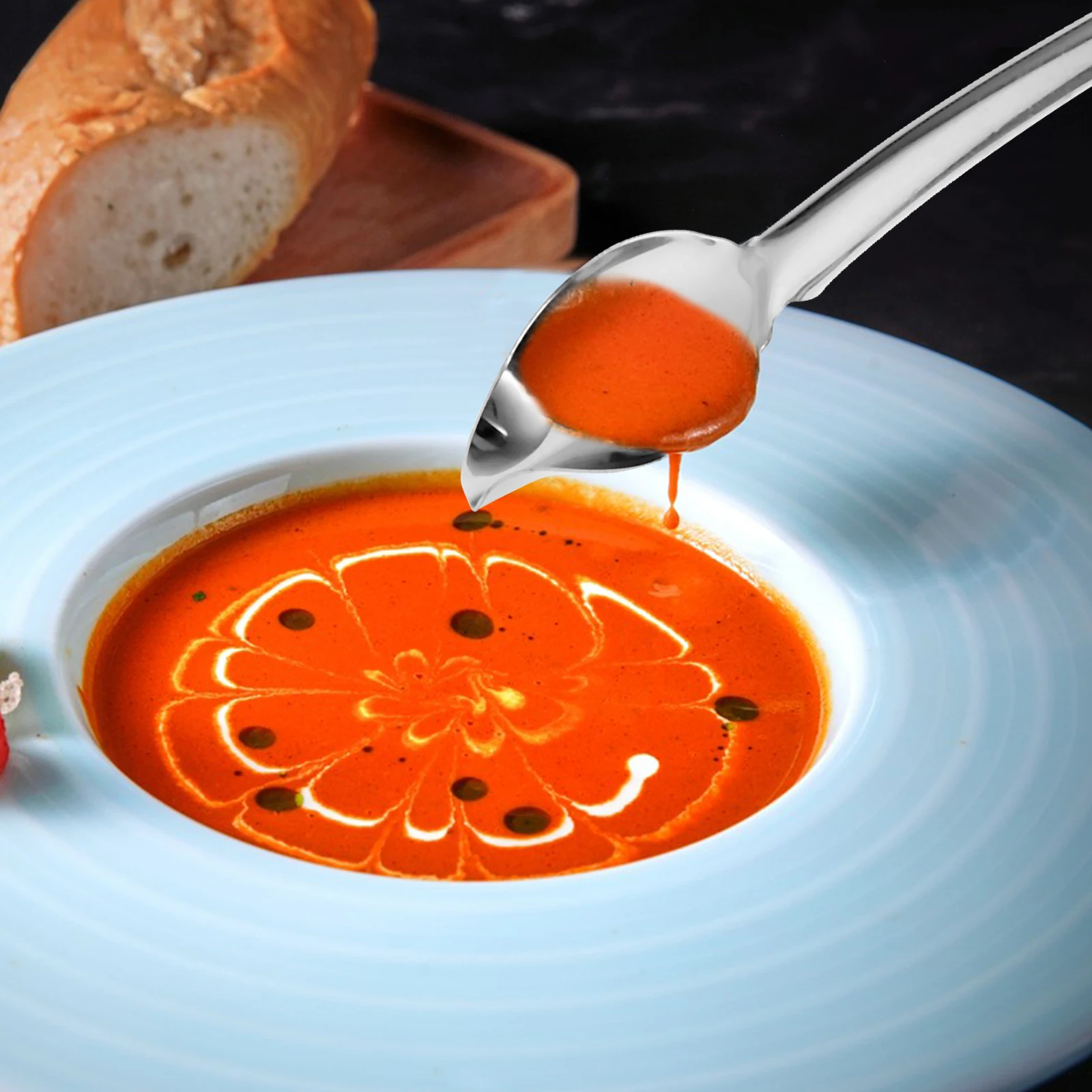 

1Set Stainless Steel Sauce Painting Spoon Fork Set Versatile Kitchen Culinary Decorating Chocolate Dipping Candy Making Tools