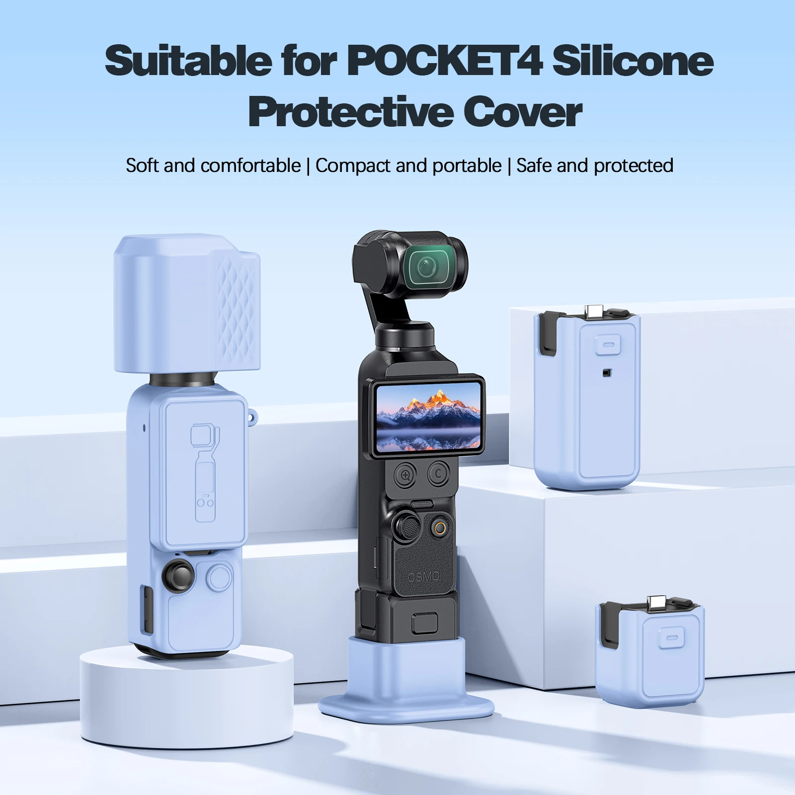 Macaron Color Silicone Protective Case For DJI Osmo Pocket 4 Anti-Scratch Full Cover Camera Accessories For DJI Osmo Pocket 3