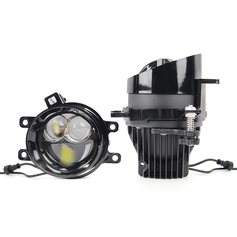 

12V Bi святлодыёдныя лінзы 3 цалевыя туманныя агні Лазерныя святлодыёдныя фары жоўты белы святло 3000K 6000K для Toyota Nissan праектары туманныя лямпы