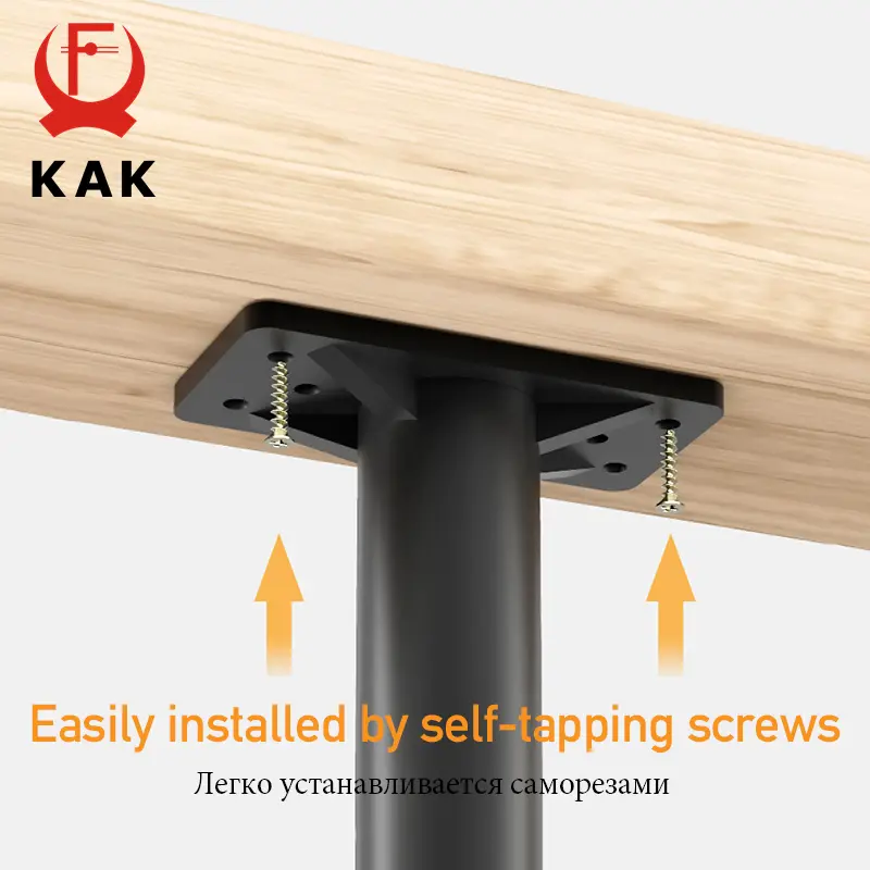 KAK Black Furniture Legs Adjustable Bed Beam Support Foot Sofa Table Feet Replacement Plastic Steel Heavy Duty Bed Hardware - Image 4