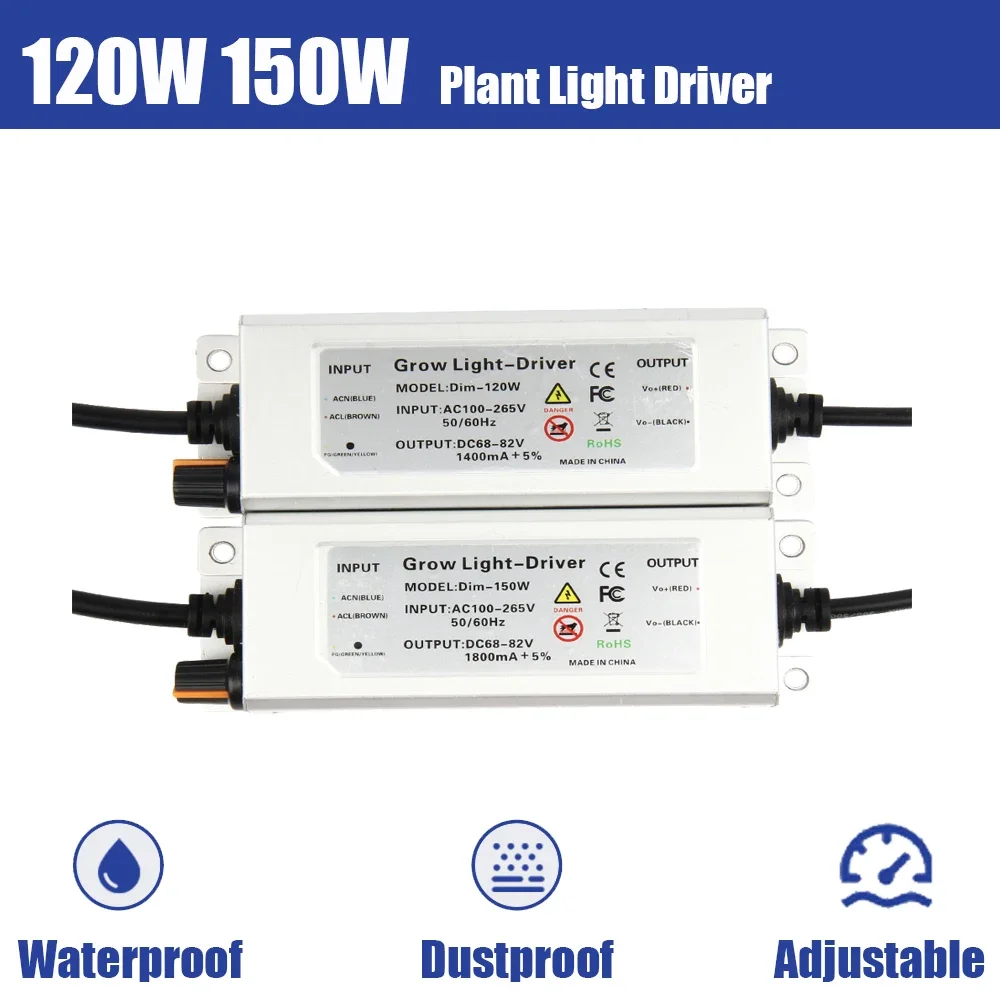 

120W 150W LED Power Supply Waterproof LED Power Supply Driver Input AC85-265V With Plug Low Voltage LED Transformer Driver