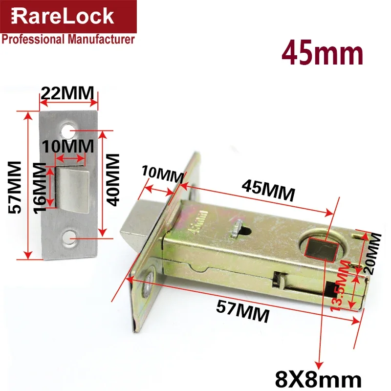 Door Handle Lock Cylinder 4Sizefor Bathroom Bedroom Iphone Case Shop Door Hardware Accessories DIY Rarelock MMS467 H