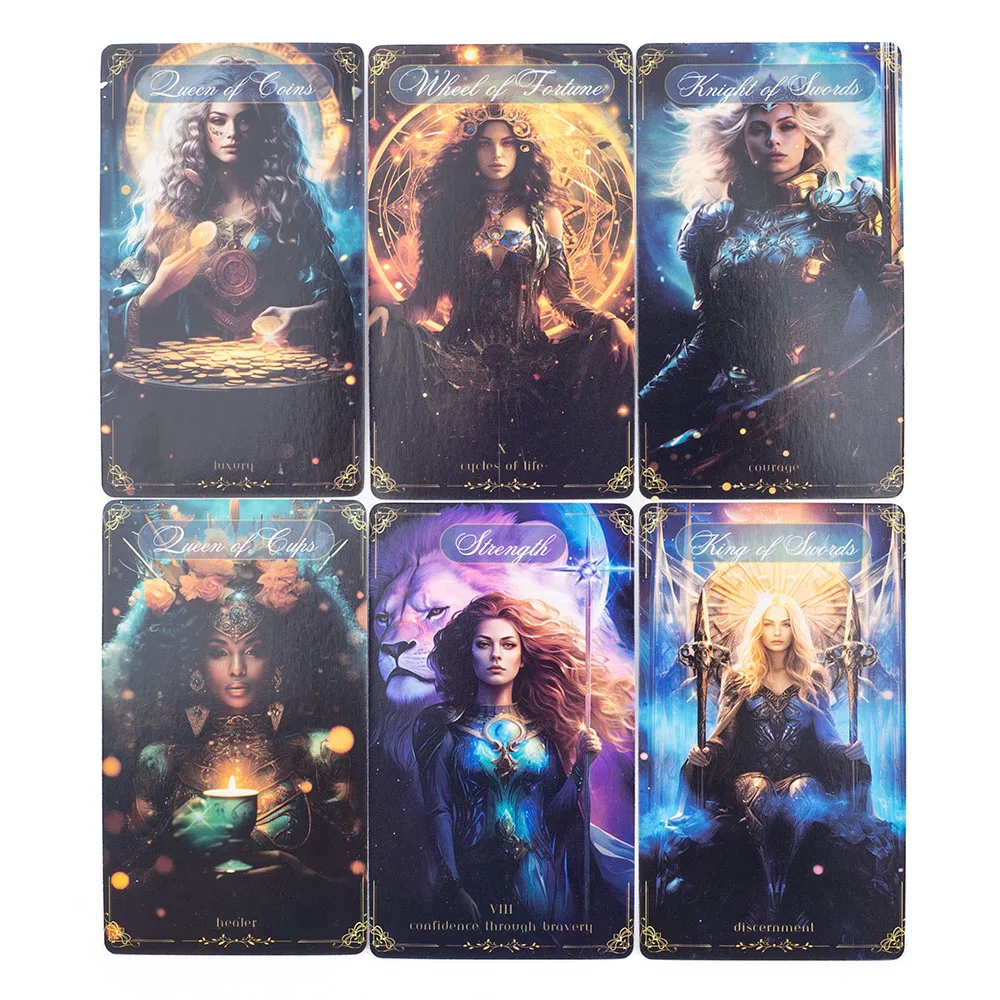 Divine Celestial Tarot Cards 78 Talia kart 10,4 * 6,1 CM dla klasy, zbierania wróżenia i wróżenia Gra planszowa