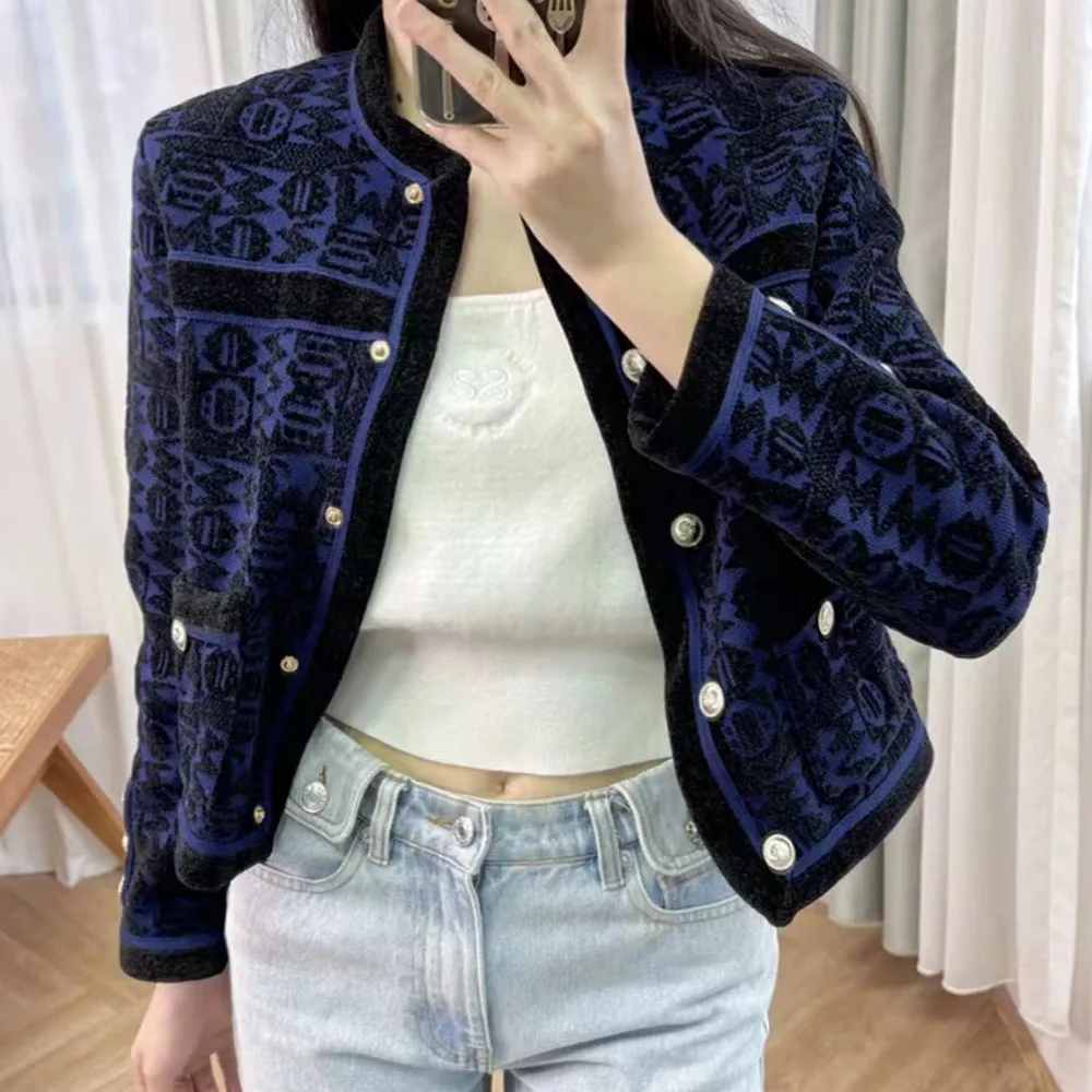 M Home Design redondo Ne abierto Cardigan Slim Fit Faionable pequeña fraanza Sle otoño nueva llegada prendas de punto de calidad versátiles