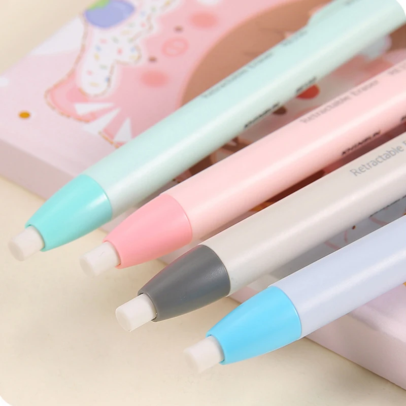 KHINSUN Shape Press Type Pencil Eraser Replaceable Core Sketching Painting School Writing Erase Supplies Stationery Gifts