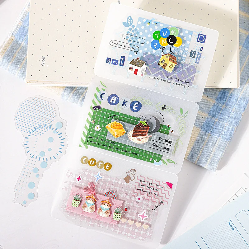 1pack/2pack Salty Versatile PET Sticker Pack Catch Light Island Series 6 Styles 20Pcs Journal DIY Decoration kawaii stickers