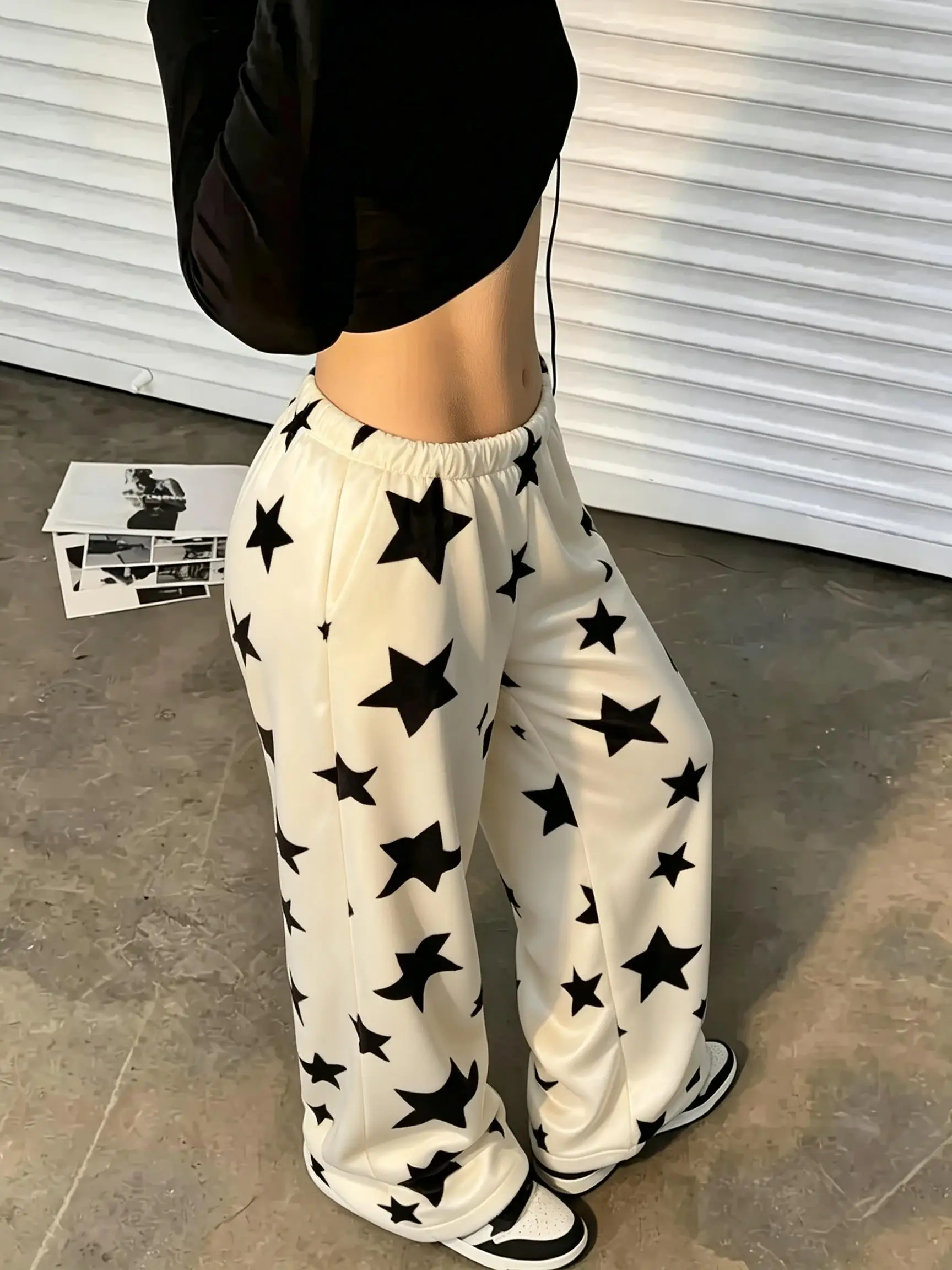 2026 Autumn and Winter New Women's Pants Street Fashion Casual Comfortable Versatile 3D Spotted Pattern Printing.