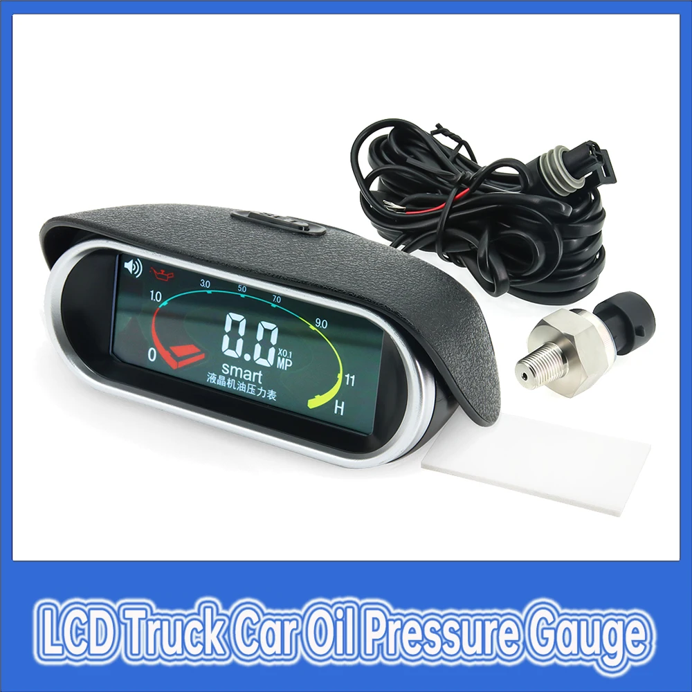 

9-36 в цифровой манометр для топлива гоночные детали ЖК-дисплей для грузовика с датчиком 1/8 NPT Масляный Пресс для двигателя