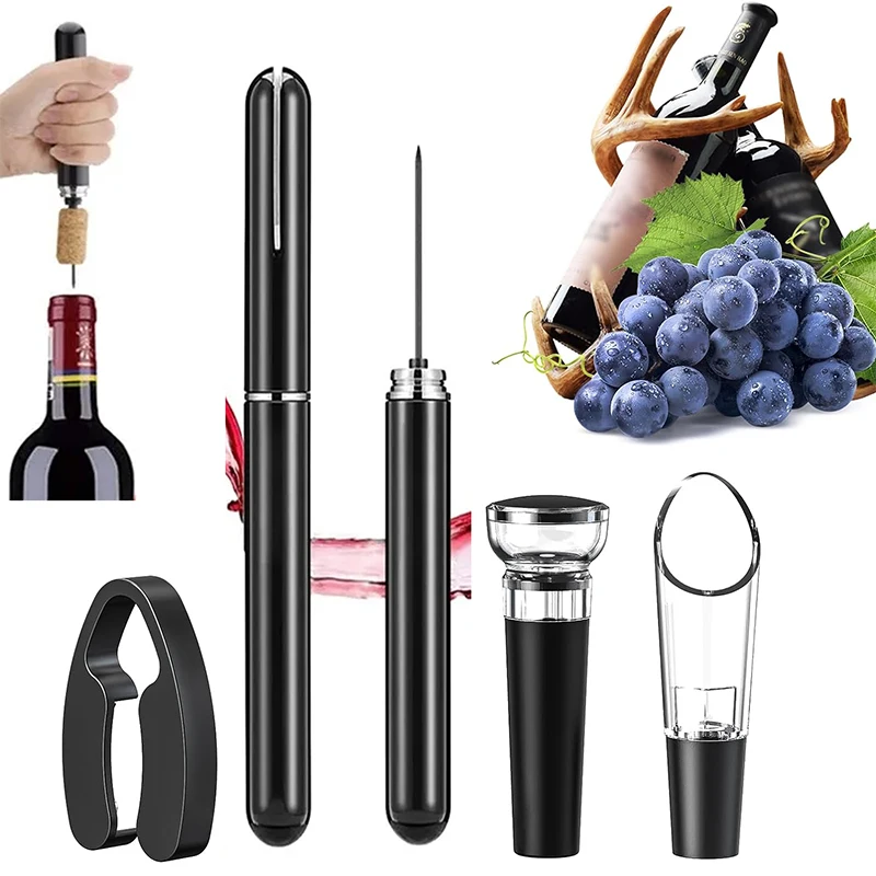 Luftpumpe Wein Flaschenöffner Champagner Flaschenöffner Edelstahl Nadel Korkenzieher Pin Kork Entferner Küche Bar Widgets