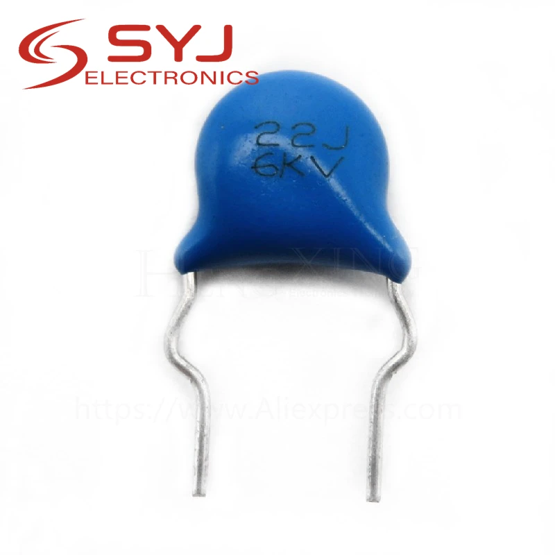 20pcs/lot High-voltage ceramic capacitors 6KV 6000V 22P 22J In Stock