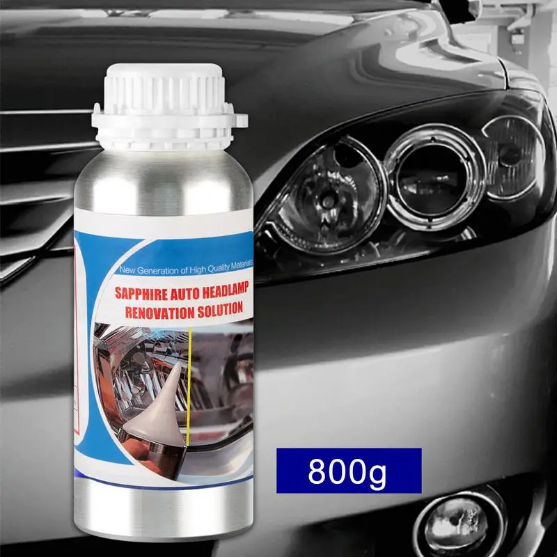 Headlight Repair Fluid 800g Brightening Cleaning Headlight Restoration Liquid Headlamp Restoration for Yellowing Scratches