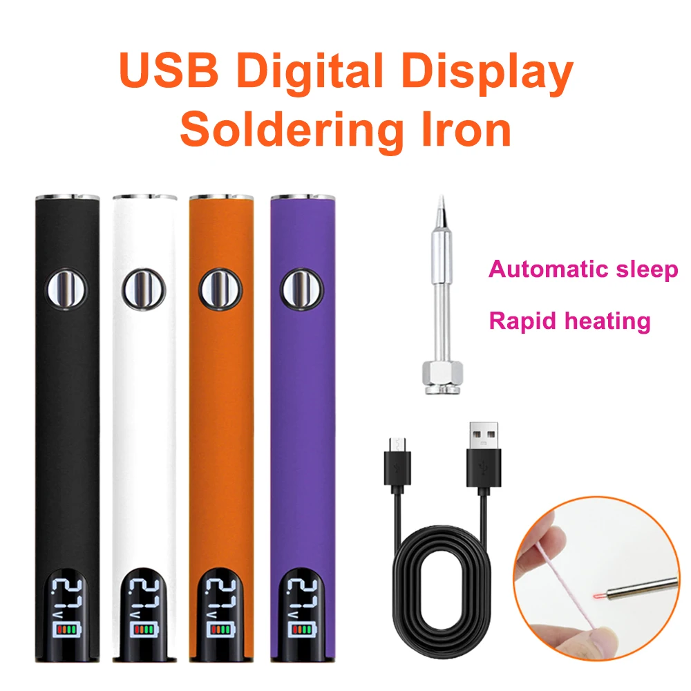 Wireless Charging Electric Solder Iron USB Soldering Iron 8W Fast Charging Lithium Rechargeable Portable Repair Welding Tools