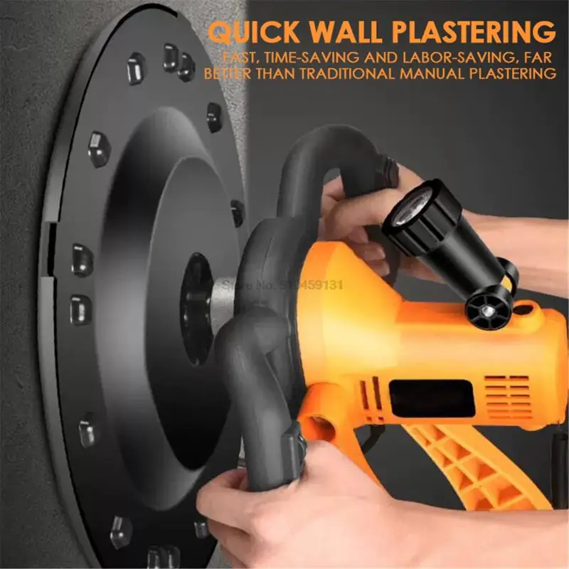 Wall Sander 380mm Ceiling Sander 6 Adjustable Speeds 80-200 RPM 1700W LED Light  Mixing Mortar Machine Wall Smoothing Machine