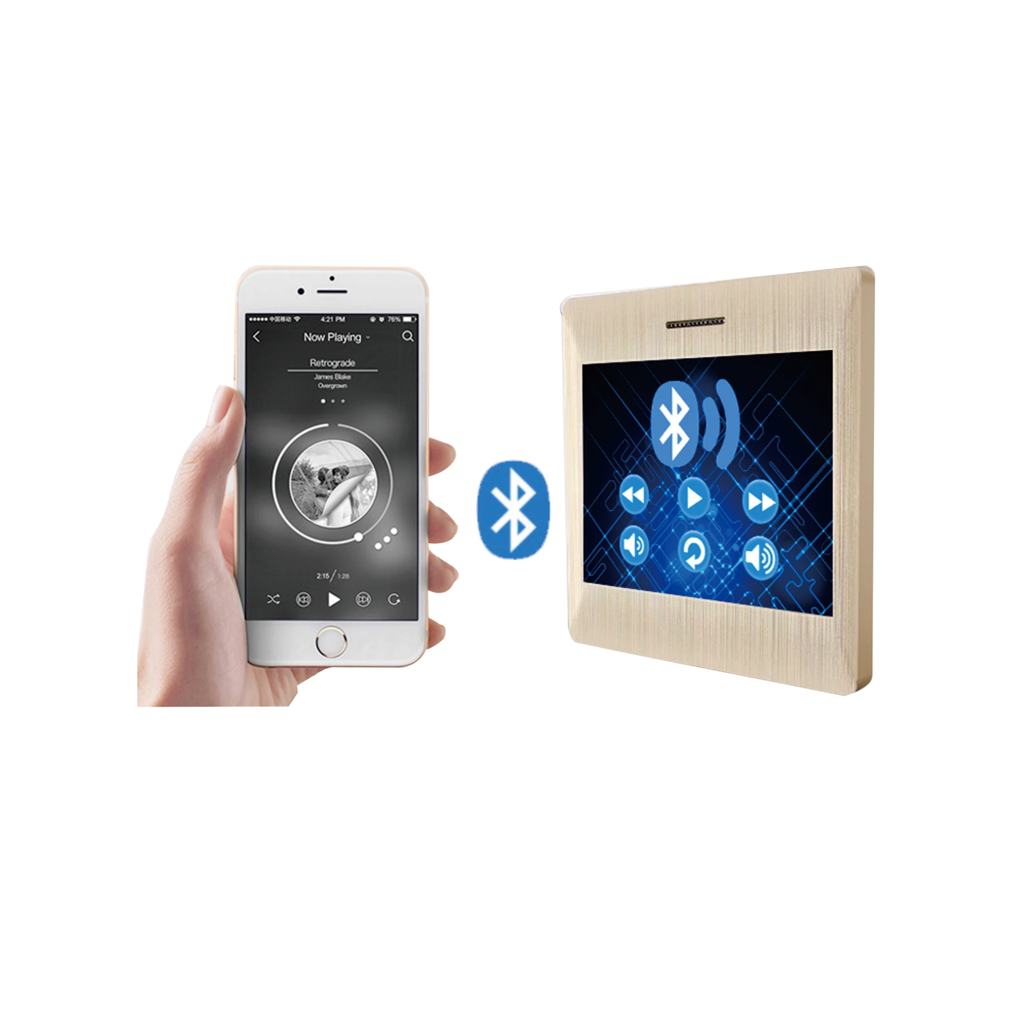Amplificatore da parete touch screen! BA-415TC PK2 4*15 W Supporto audio multi-casa intelligente 8 pezzi Altoparlante da soffitto a gamma completa CP-606L Sistema PA