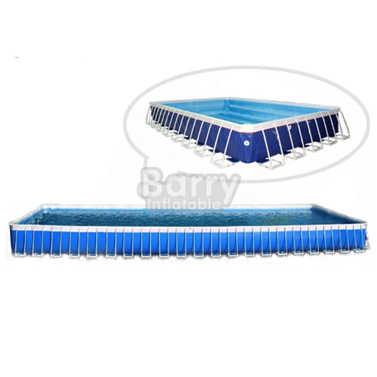 

Big Project Rectangular Above Ground Steel Swimming Pool Metal Frame Pool, Portable PVC Swimming Pool for Adults and Kids