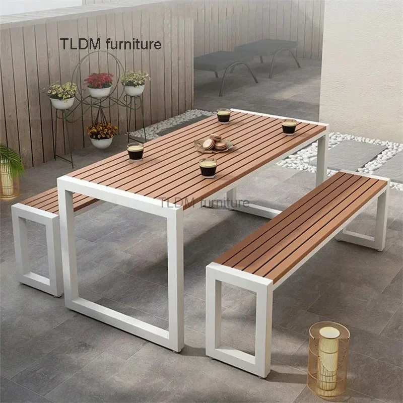 

Outdoor Balcony Patio Table and Chairs Set Outdoor Leisure Garden Three Piece Sets Household Waterproof and Sun Combination Z