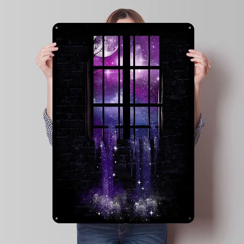 Stars Overflow Printed Poster Customized Retro Wall Art Vintage Metal Tin Signs for Home Room Decoration Gaming Wand Deko Decor