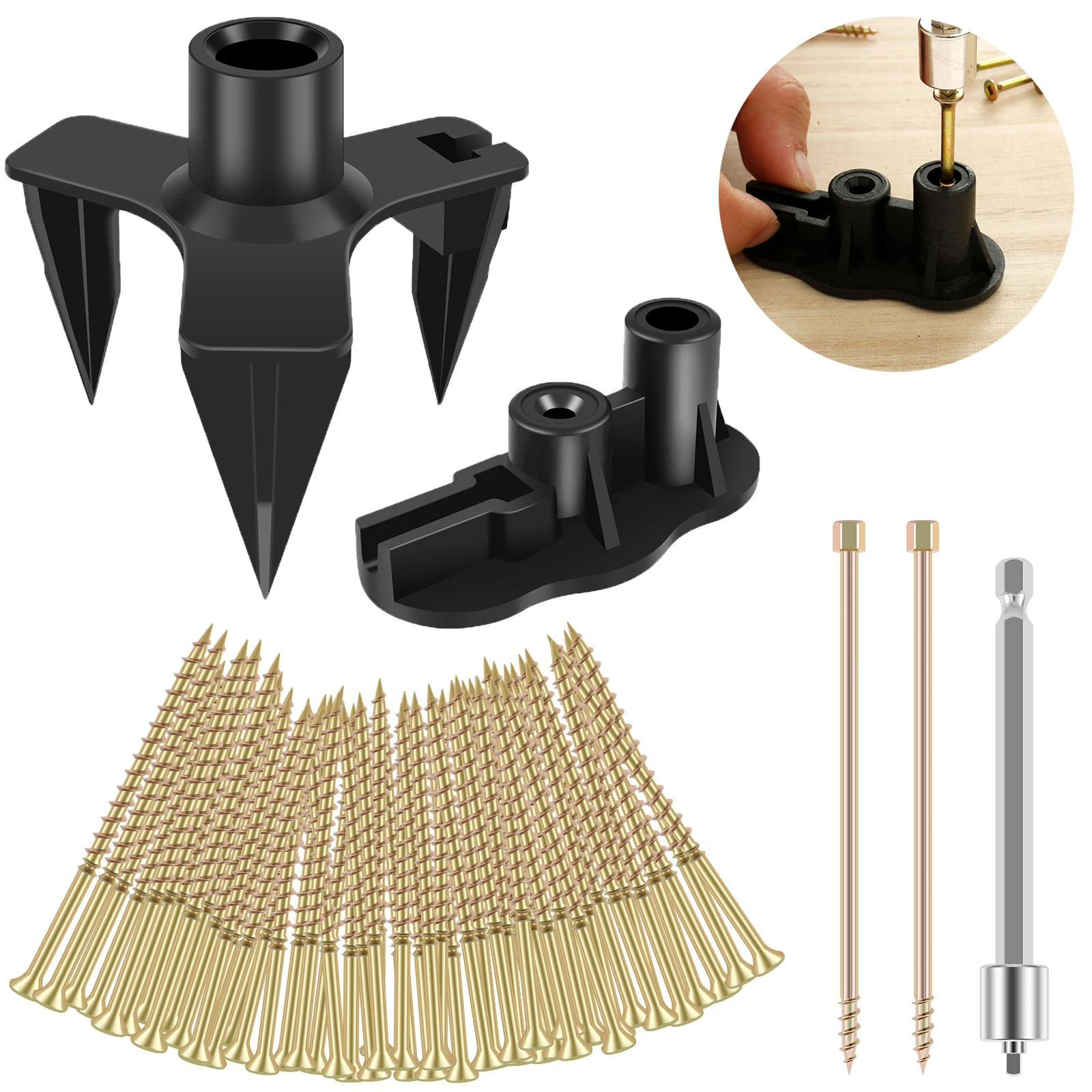 

Squeaky Floor Repair Kit for Most Wood Floors Eliminate Squeaky Noise Under Carpeted Floors Hardwood Vinyl and Linoleum Floors