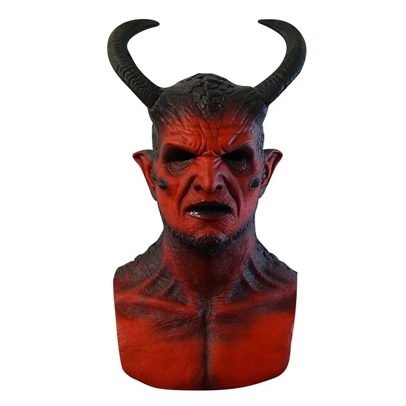 Belial The Demon Mask IKARI THE DEMON Mask with Horns Devil Latex Cosplay Costume Props Masks Halloween