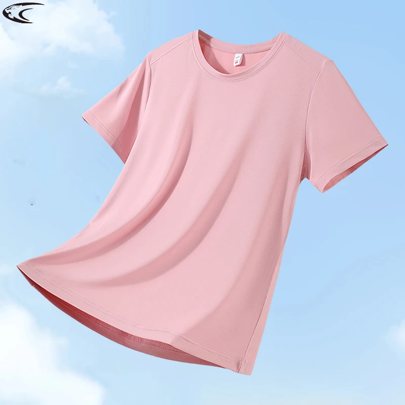 

LNGXO Sports T-Shirt Women Trekking Hiking Climbing Running Sports Short Sleeve Tee Stretch Quick Dry T-Shirt Gym Sportswear