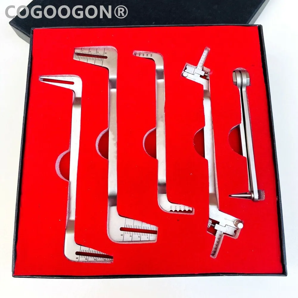 

1SET New Dental Gauge Ruler Implant Locating Surgical Guide Positioning Locator Parallel Depth Extension Kit Autoclavable