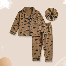 Autumn Boys 2PCS Clothing Set Cotton Fabric Comfortable Feeling All-Over Print Car Pattern Boys Pajamas