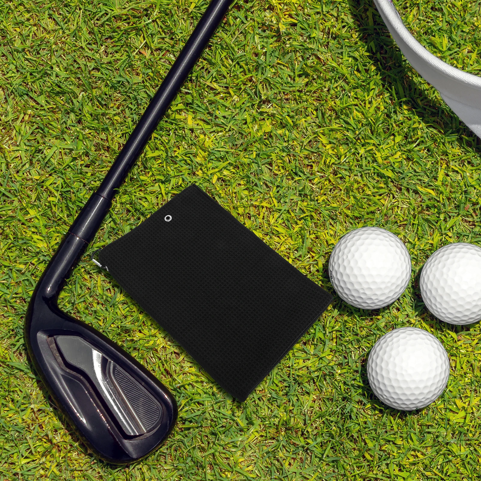 

Golf Towel Clips White Microfiber Cleaning Golfs Cleaner Portable Small Dry Towel Golfs Balls Breathable Accessory