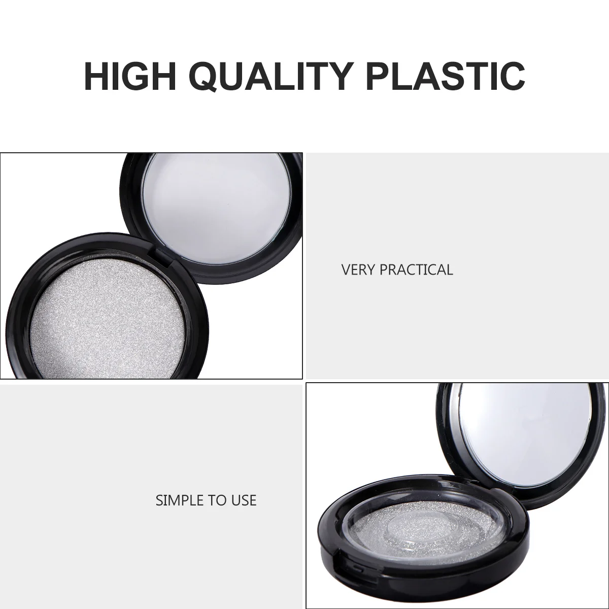 

1pc Round False Eyelash Case Plastic Compact Storage Box For Travel Home Use Small Eyelash Organizer Container Makeup