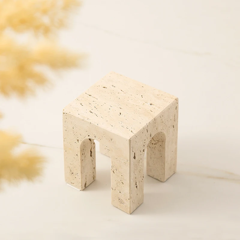 

Home room table decoration door arched terrazzo ornament metal desktop accessories